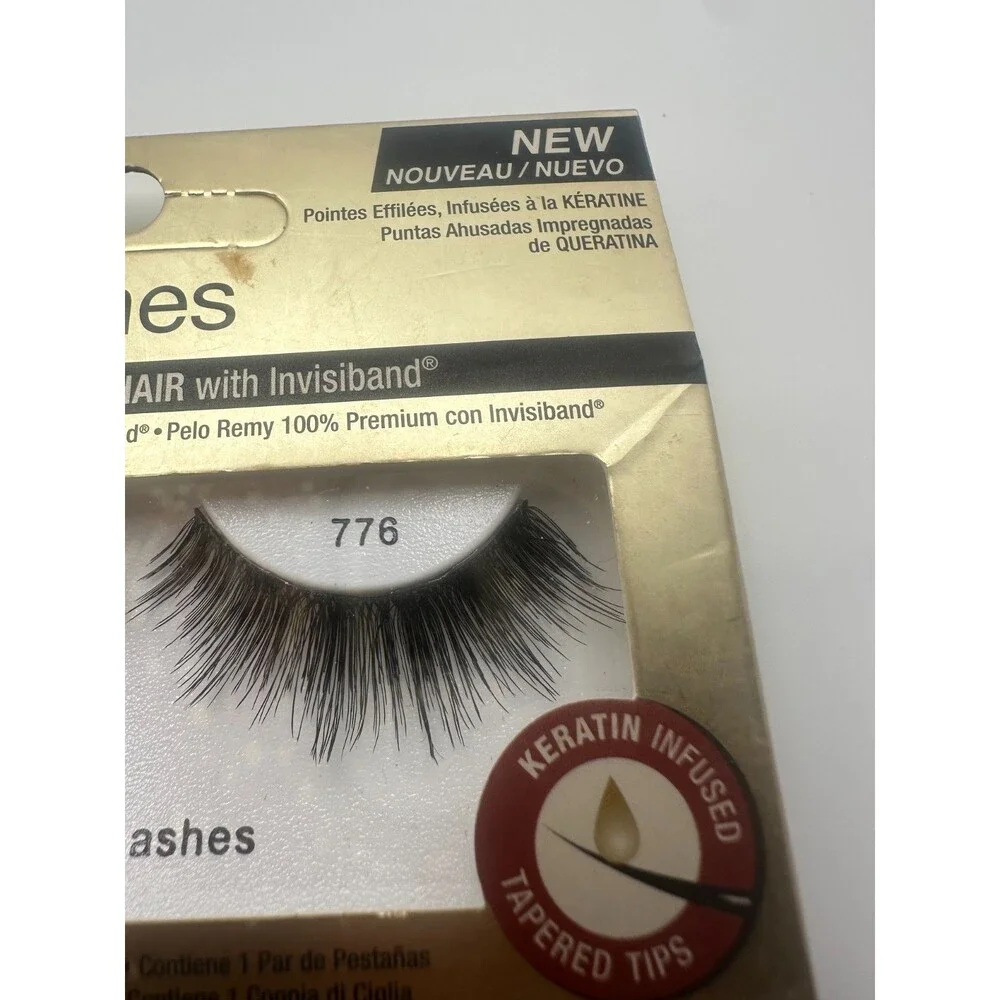 ARDELL PROFESSIONAL REMY LASHES 100% Premium Remy Hair W/Invisiband #776 BLACK